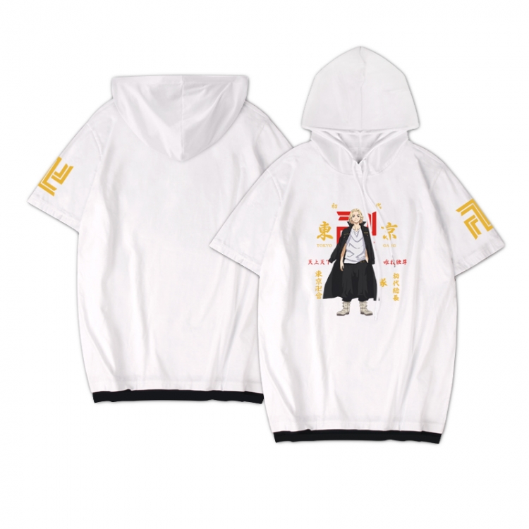 Tokyo Revengers  Anime peripheral hooded short-sleeved sweater  from S to 3XL
