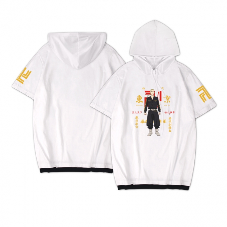 Tokyo Revengers  Anime peripheral hooded short-sleeved sweater  from S to 3XL