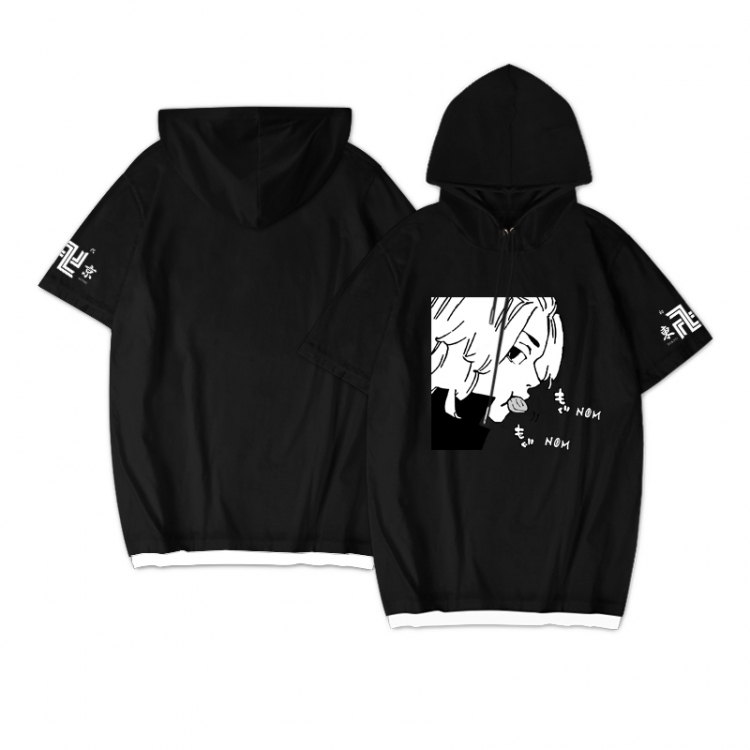 Tokyo Revengers  Anime peripheral hooded short-sleeved sweater  from S to 3XL