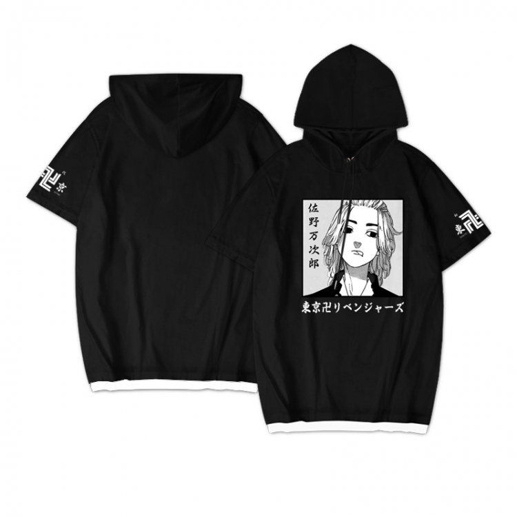 Tokyo Revengers  Anime peripheral hooded short-sleeved sweater  from S to 3XL