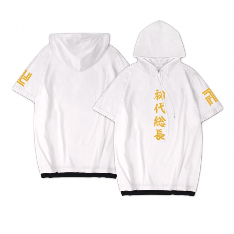 Tokyo Revengers  Anime peripheral hooded short-sleeved sweater  from S to 3XL