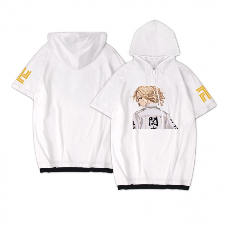 Tokyo Revengers  Anime peripheral hooded short-sleeved sweater  from S to 3XL