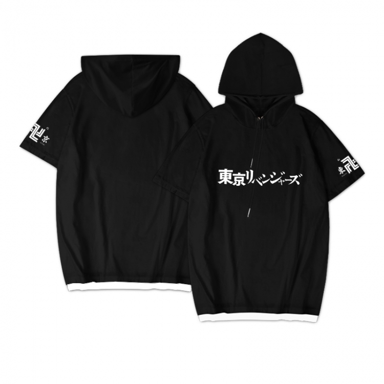 Tokyo Revengers  Anime peripheral hooded short-sleeved sweater  from S to 3XL