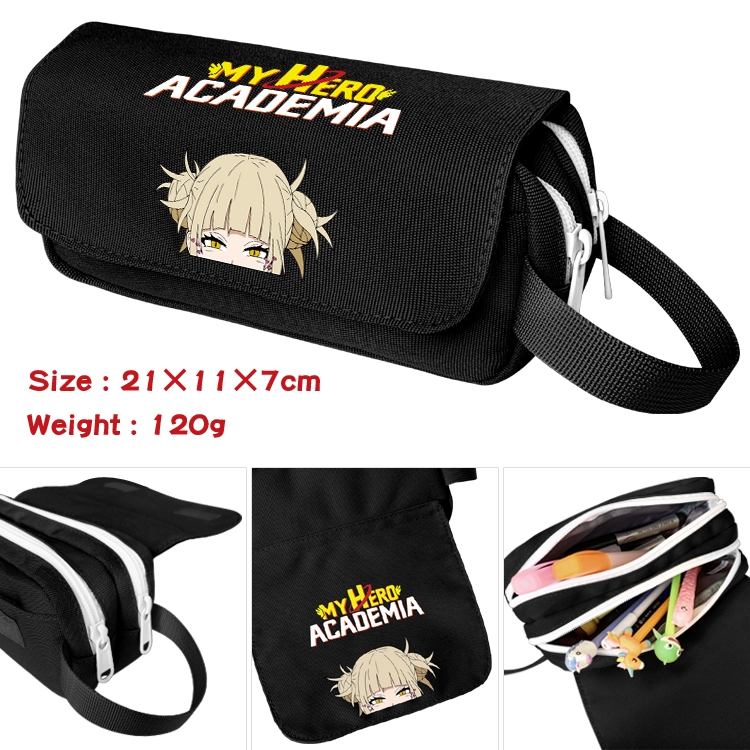 My Hero Academia Portable waterproof double-layer pencil case Pencil Bag 20x11x7cm