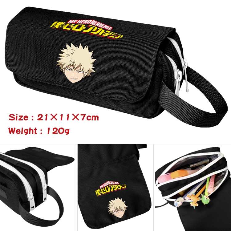 My Hero Academia Portable waterproof double-layer pencil case Pencil Bag 20x11x7cm