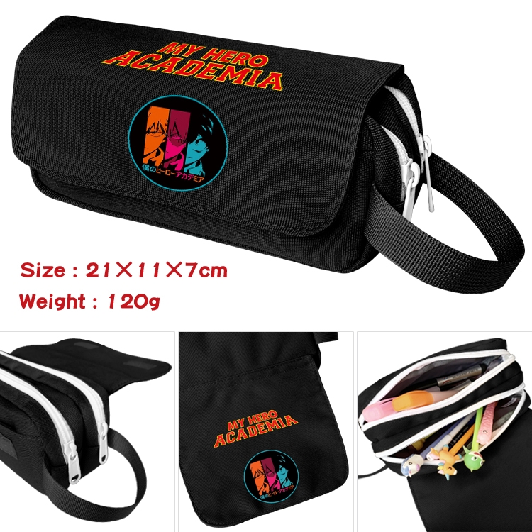 My Hero Academia Portable waterproof double-layer pencil case Pencil Bag 20x11x7cm