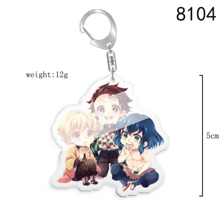 Demon Slayer Kimets Anime acrylic Key Chain price for 5 pcs  8104