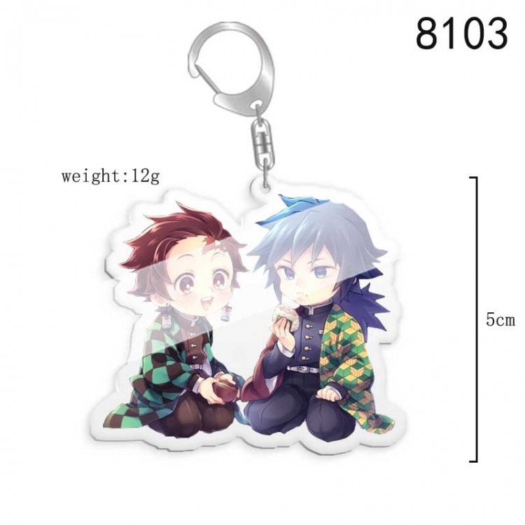 Demon Slayer Kimets Anime acrylic Key Chain price for 5 pcs 8103