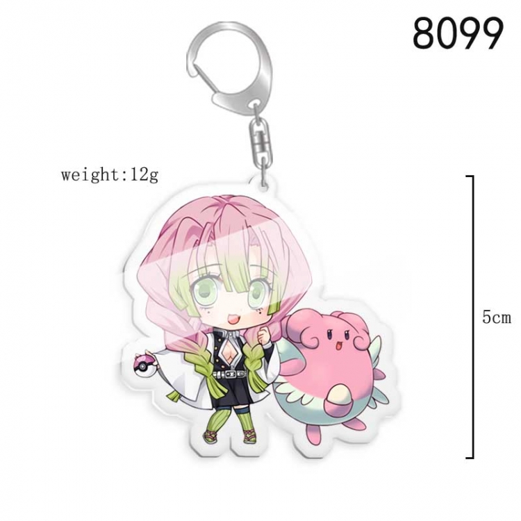 Demon Slayer Kimets Anime acrylic Key Chain price for 5 pcs  8099