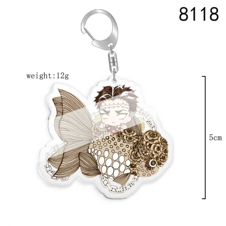 Demon Slayer Kimets Anime acrylic Key Chain price for 5 pcs 8118