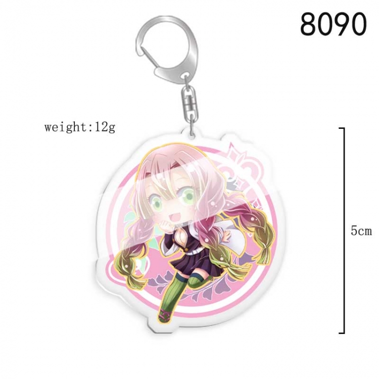 Demon Slayer Kimets Anime acrylic Key Chain price for 5 pcs 8090
