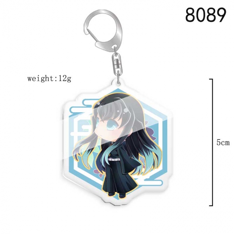 Demon Slayer Kimets Anime acrylic Key Chain price for 5 pcs  8089