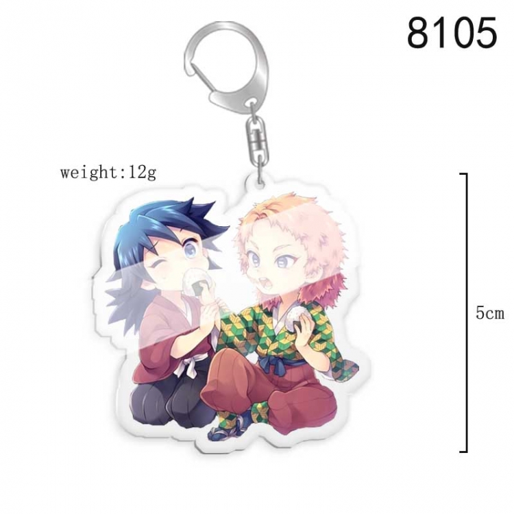 Demon Slayer Kimets Anime acrylic Key Chain price for 5 pcs  8105