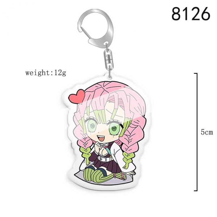Demon Slayer Kimets Anime acrylic Key Chain price for 5 pcs  8126