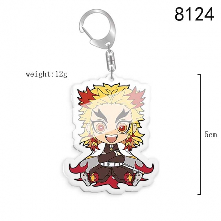 Demon Slayer Kimets Anime acrylic Key Chain price for 5 pcs  8124