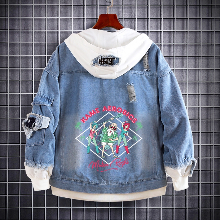 DRAGON BALL Anime Loose Hooded Fake Two Denim Jackets from S to 5XL