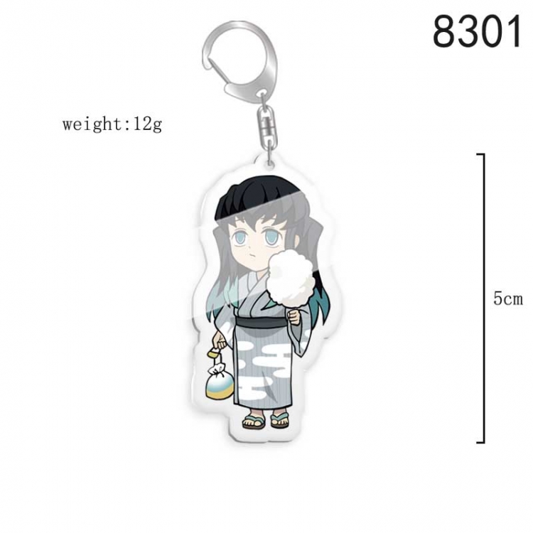 Demon Slayer Kimets Anime acrylic Key Chain  price for 5 pcs 8301