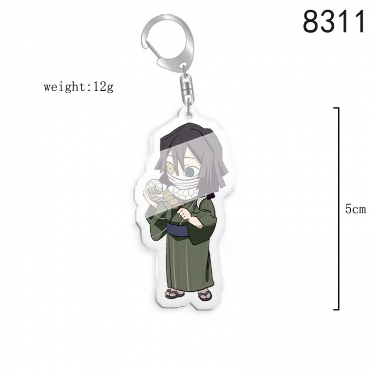Demon Slayer Kimets Anime acrylic Key Chain  price for 5 pcs 8311