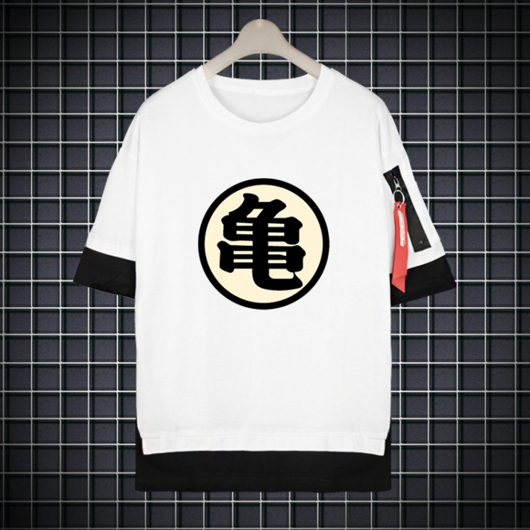 DRAGON BALL Full color printed short-sleeved fake two-piece T-shirt from S to XXXL
