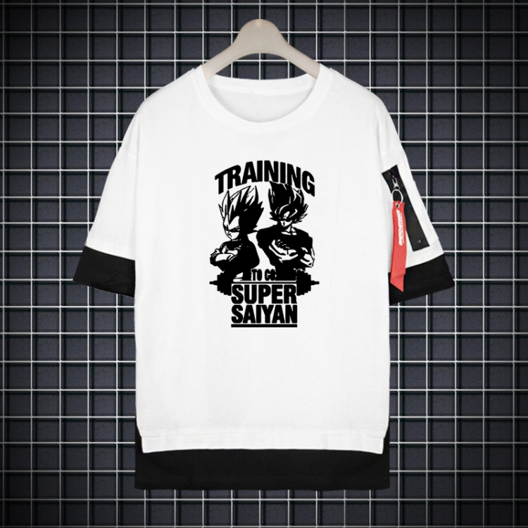 DRAGON BALL Full color printed short-sleeved fake two-piece T-shirt from S to XXXL