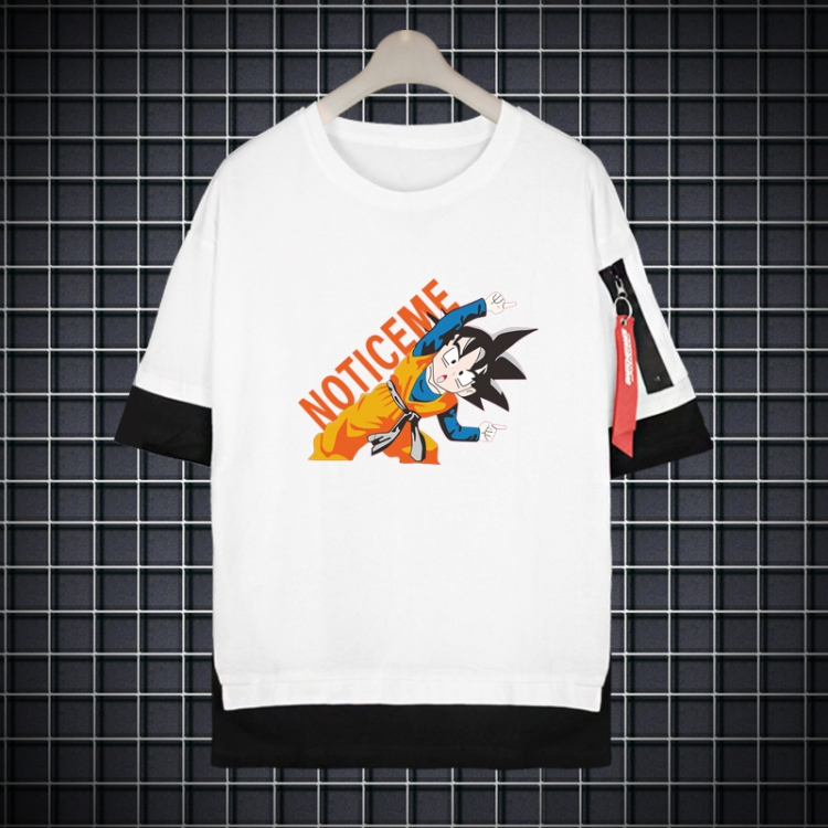 DRAGON BALL Full color printed short-sleeved fake two-piece T-shirt from S to XXXL