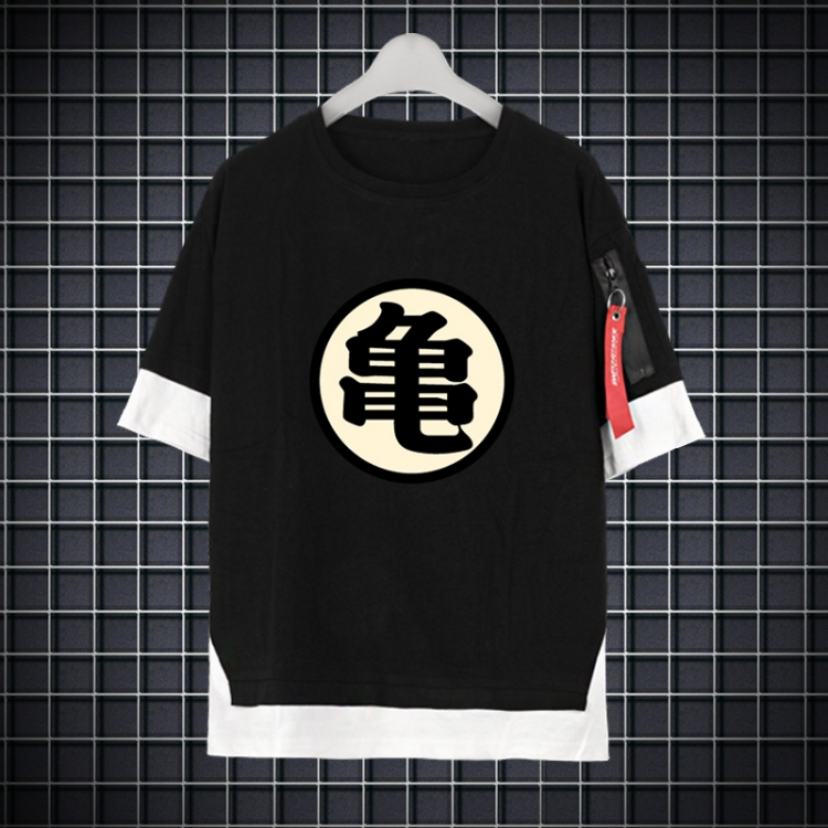 DRAGON BALL Full color printed short-sleeved fake two-piece T-shirt from S to XXXL