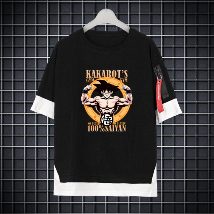 DRAGON BALL Full color printed short-sleeved fake two-piece T-shirt from S to XXXL