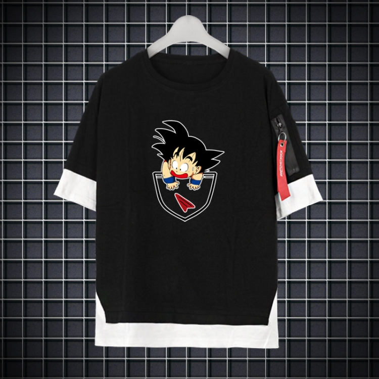 DRAGON BALL Full color printed short-sleeved fake two-piece T-shirt from S to XXXL