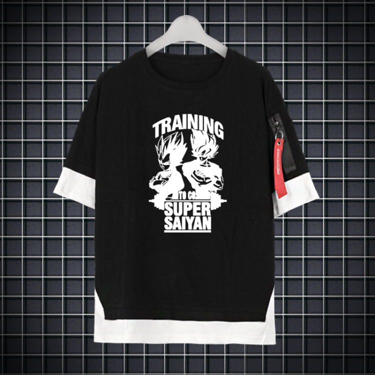 DRAGON BALL Full color printed short-sleeved fake two-piece T-shirt from S to XXXL