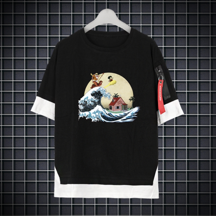 DRAGON BALL Full color printed short-sleeved fake two-piece T-shirt from S to XXXL