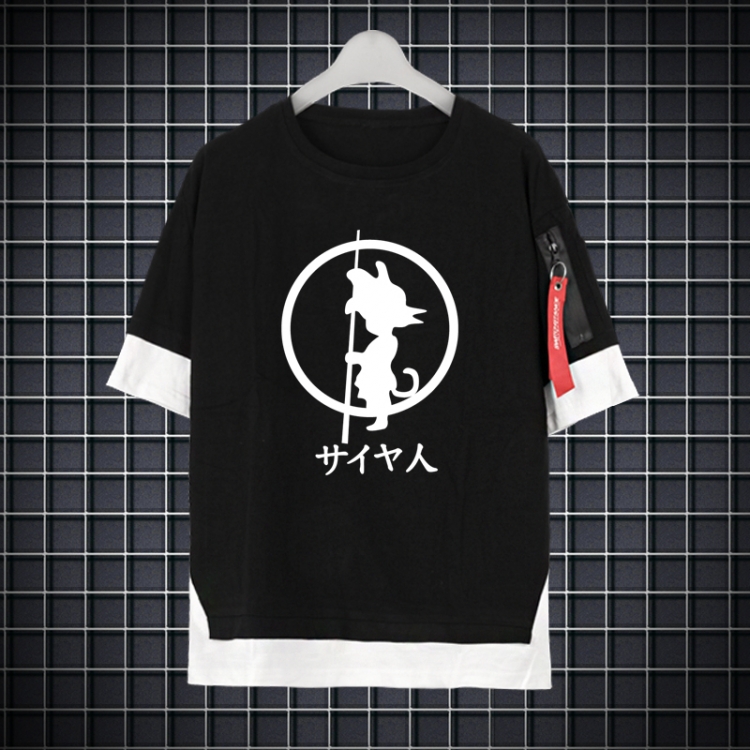 DRAGON BALL Full color printed short-sleeved fake two-piece T-shirt from S to XXXL