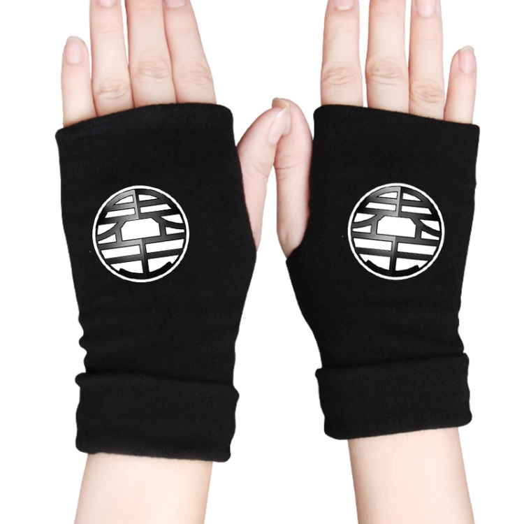 DRAGON BALL Anime knitted half finger gloves