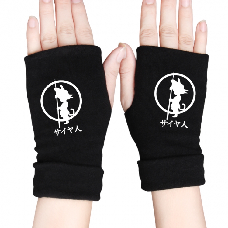 DRAGON BALL Anime knitted half finger gloves