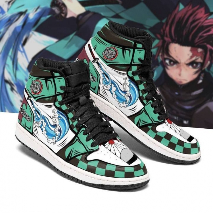 Demon Slayer Kimets Cartoon anime print sports and leisure high-top basketball shoes size 36-48