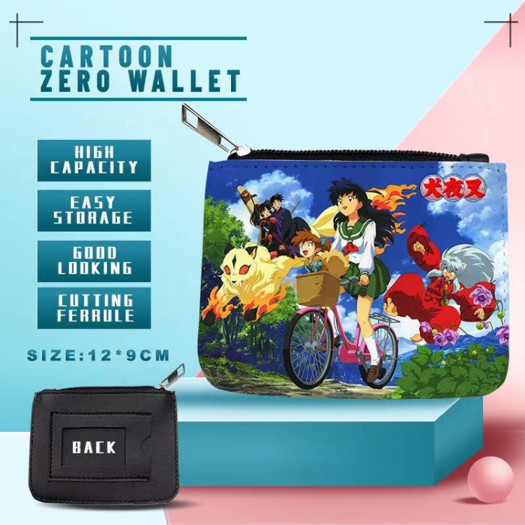 Inuyasha PU storage bag card wallet purse 12X9cm  price for 5 pcs