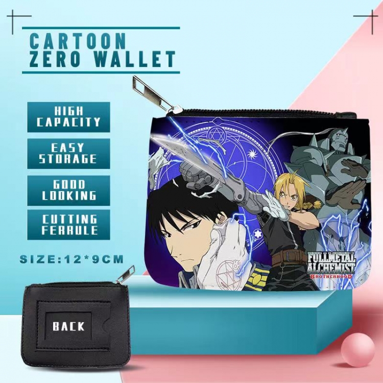 Fullmetal Alchemist PU storage bag card wallet purse 12X9cm  price for 5 pcs