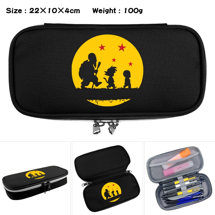 DRAGON BALL Anime Waterproof canvas zipper clamshell pencil case pencil case 22x10x4cm