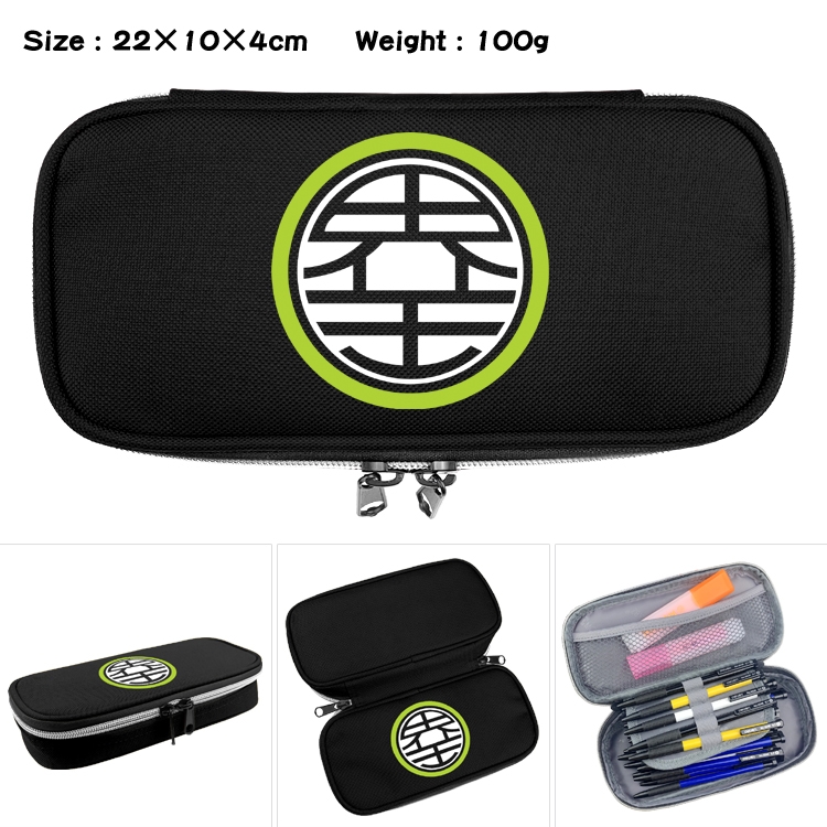 DRAGON BALL Anime Waterproof canvas zipper clamshell pencil case pencil case 22x10x4cm