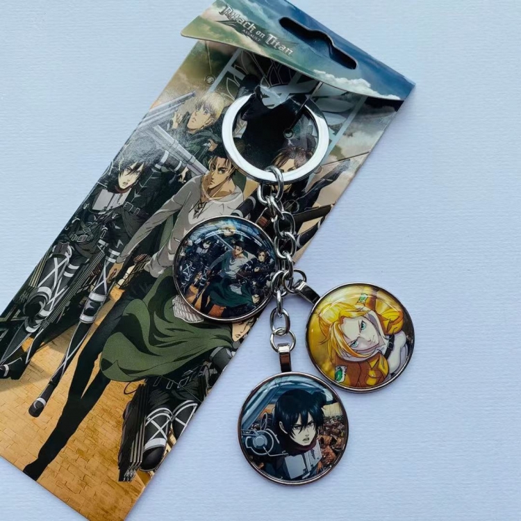 Shingeki no Kyojin Anime skewers metal keychain pendant