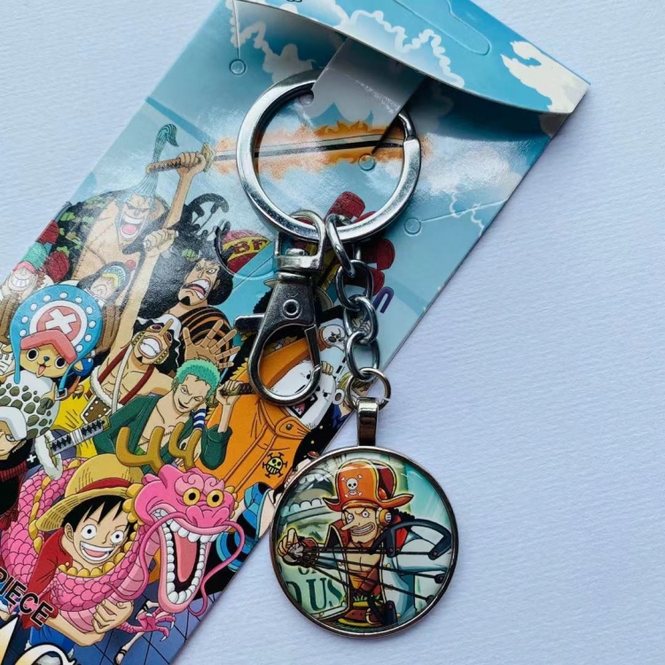 One Piece Anime cartoon metal keychain pendant price for 5 pcs