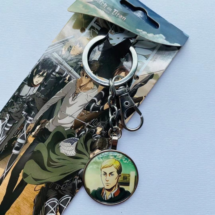 Shingeki no Kyojin  Anime cartoon metal keychain pendant price for 5 pcs