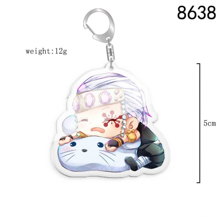 Demon Slayer Kimets Anime acrylic Key Chain  price for 5 pcs 8638