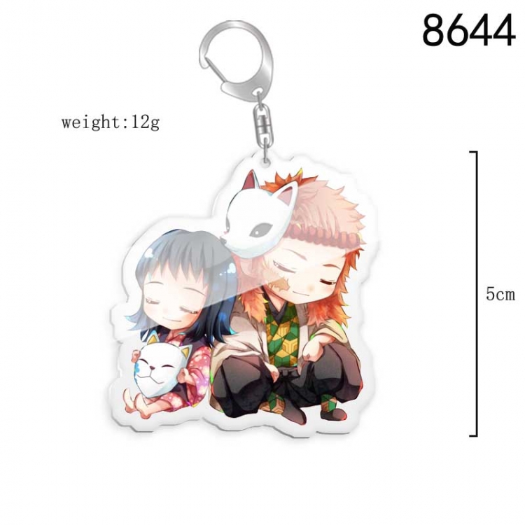Demon Slayer Kimets Anime acrylic Key Chain  price for 5 pcs 8644