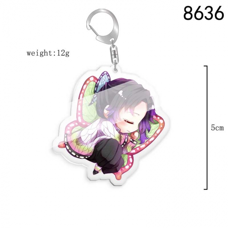 Demon Slayer Kimets Anime acrylic Key Chain  price for 5 pcs 8636