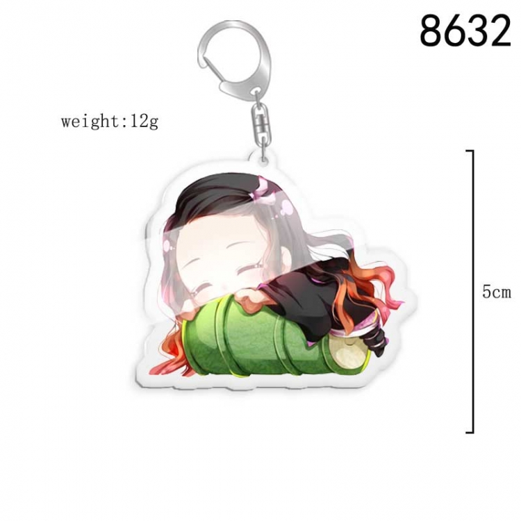 Demon Slayer Kimets Anime acrylic Key Chain  price for 5 pcs 8632