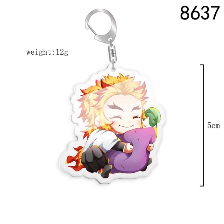 Demon Slayer Kimets Anime acrylic Key Chain  price for 5 pcs 8637