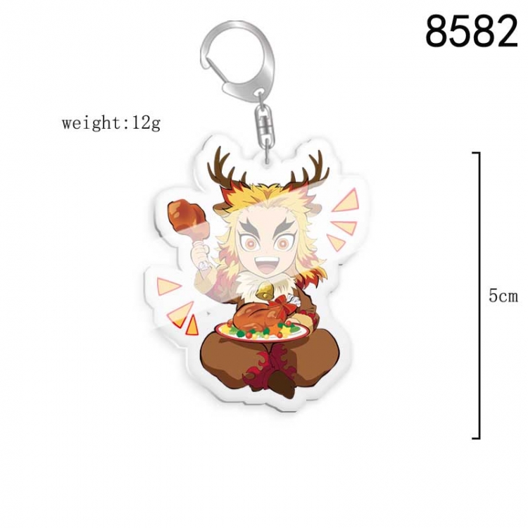 Demon Slayer Kimets Anime acrylic Key Chain  price for 5 pcs 8582