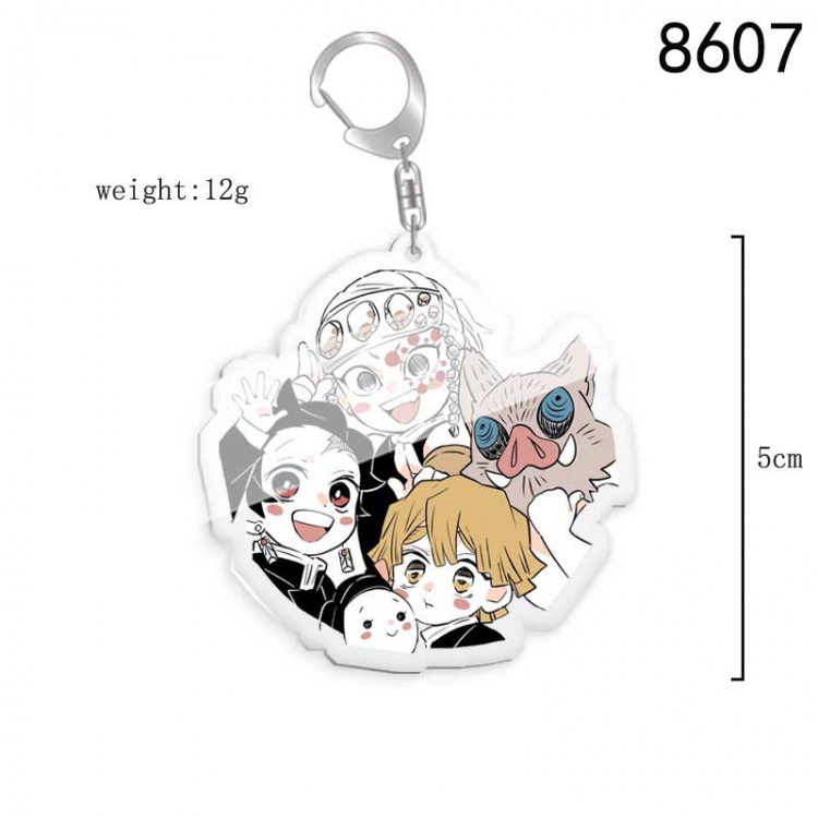 Demon Slayer Kimets Anime acrylic Key Chain  price for 5 pcs 8607