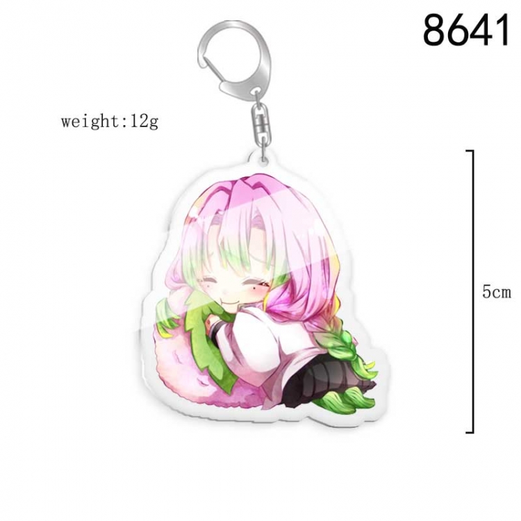 Demon Slayer Kimets Anime acrylic Key Chain  price for 5 pcs 8641