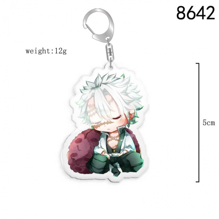 Demon Slayer Kimets Anime acrylic Key Chain  price for 5 pcs 8642